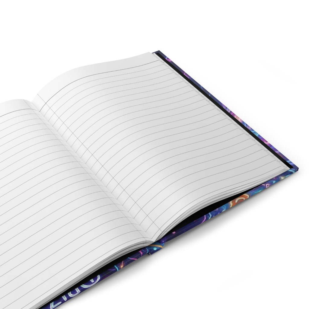 Dopamine Drizzle Hardcover Journal — Psychedelic Space Notebook for Creativity & Mood-Boosting Notes