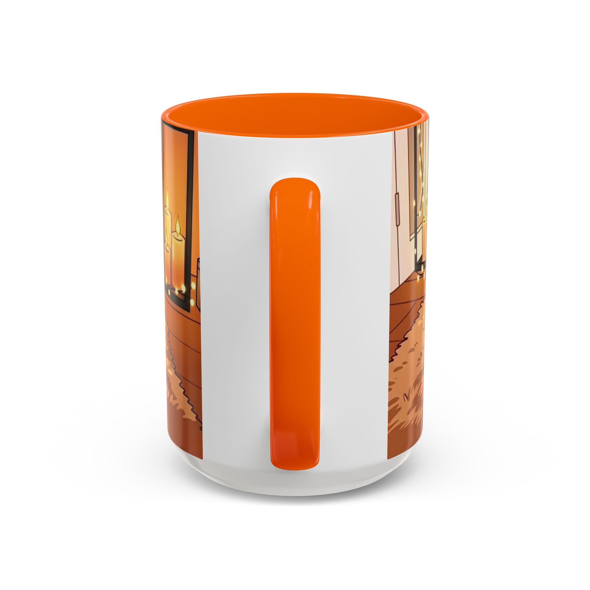 Cozy Fireplace Accent Coffee Mug — "Choose Cozy Every Day"