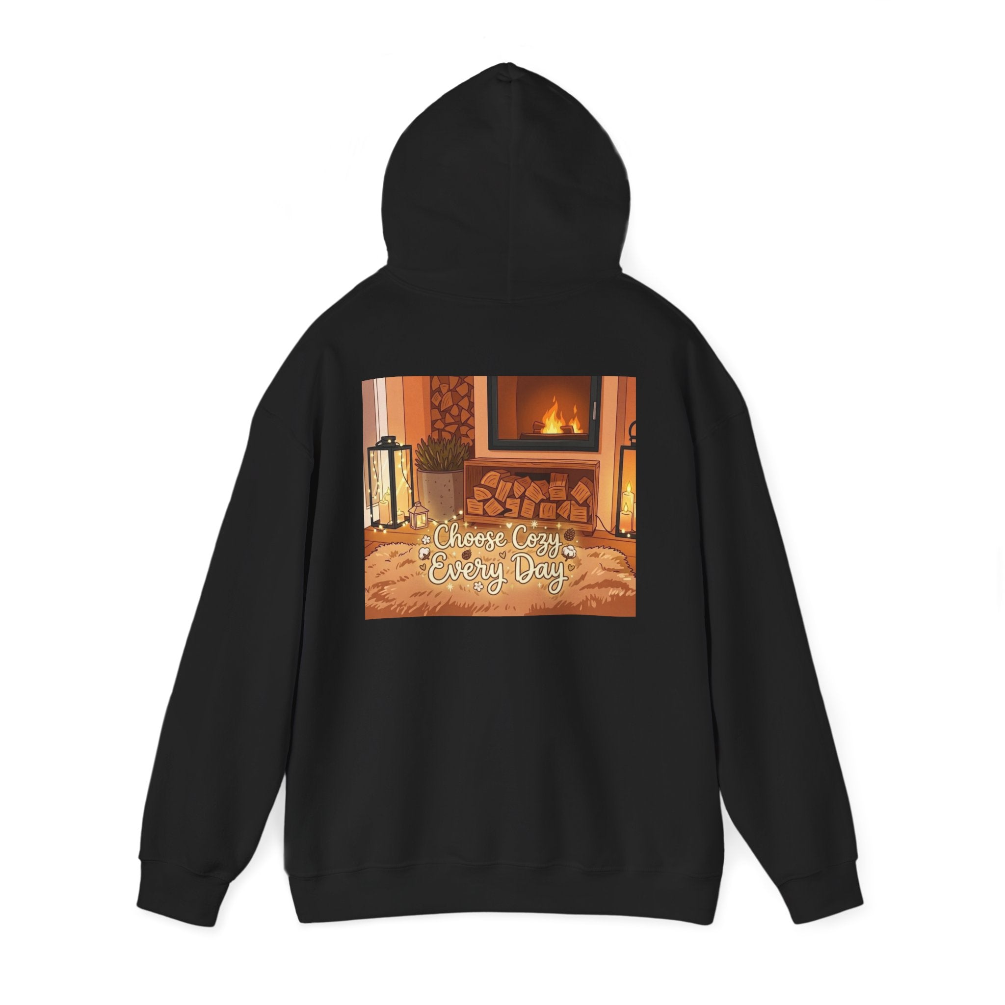 Hoodie — Cozy Fireplace 'Choose Cozy Every Day' Sweatshirt