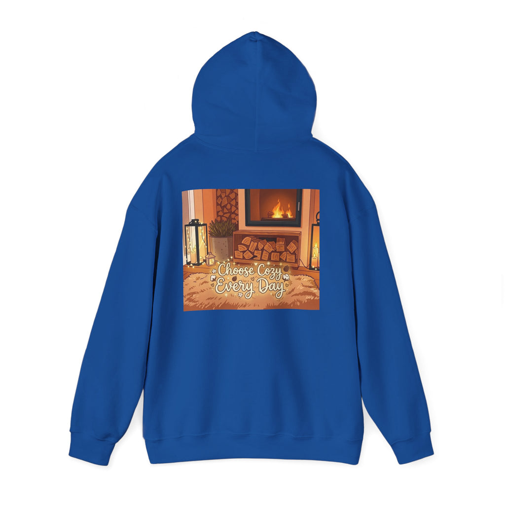 Hoodie — Cozy Fireplace 'Choose Cozy Every Day' Sweatshirt