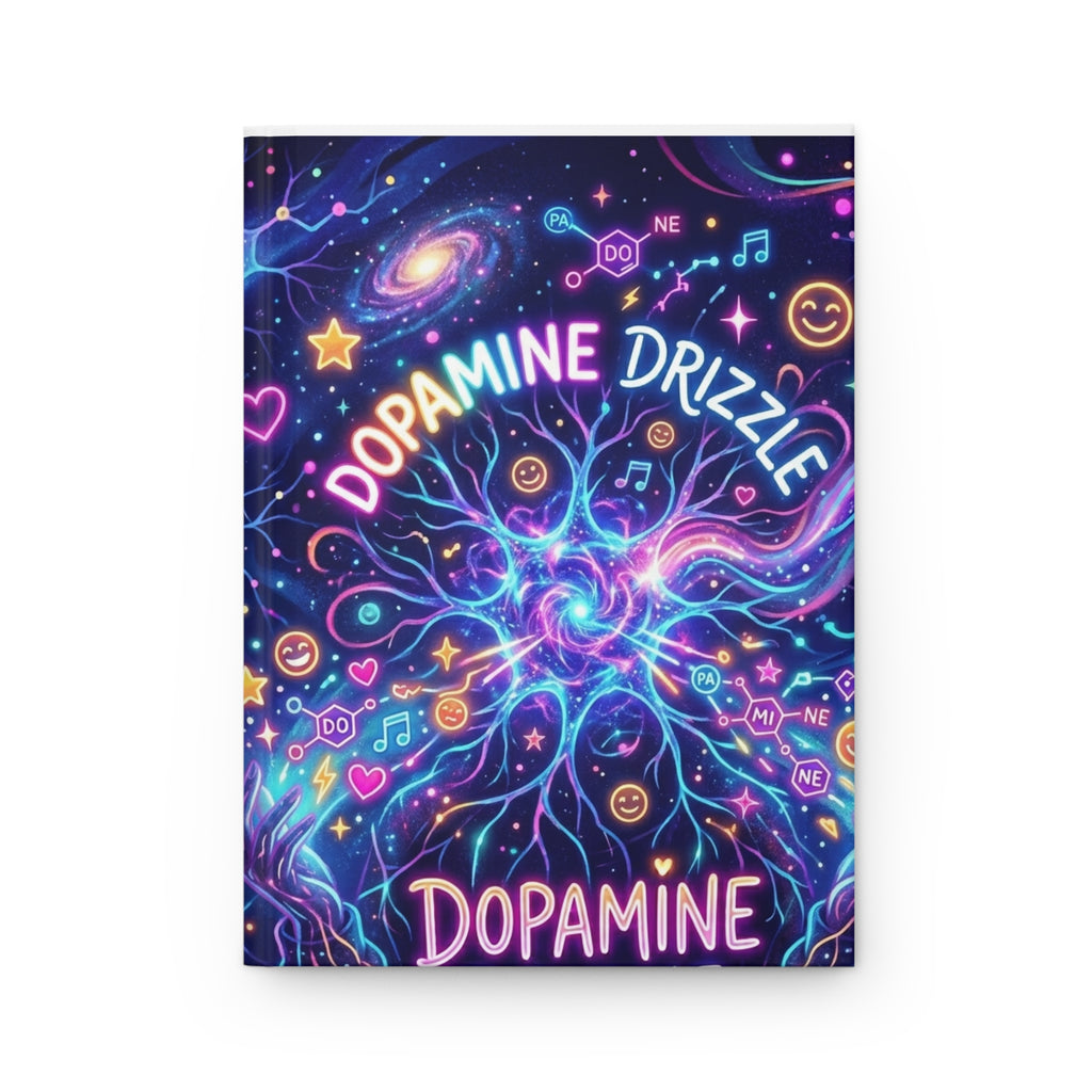 Dopamine Drizzle Hardcover Journal — Psychedelic Space Notebook for Creativity & Mood-Boosting Notes