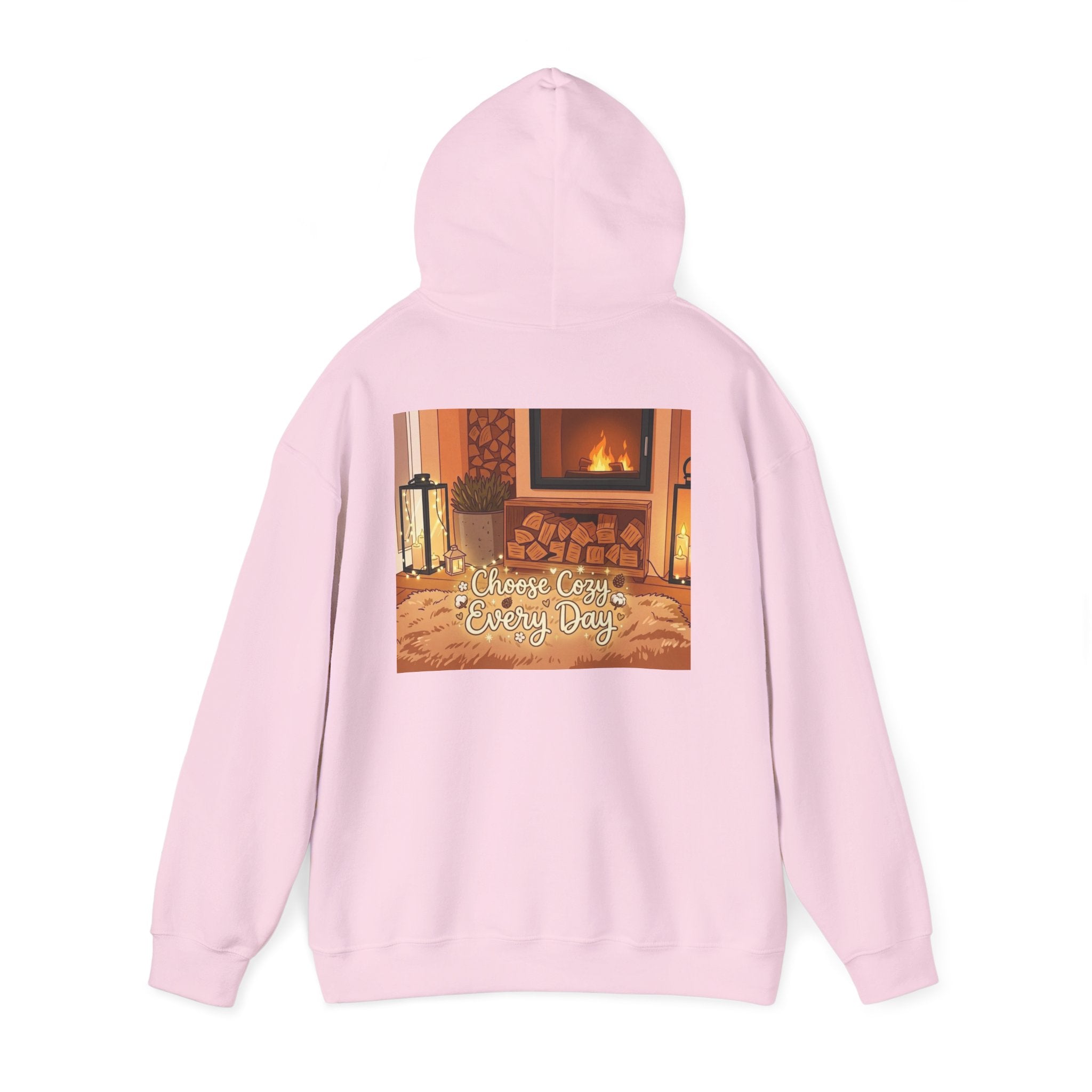 Hoodie — Cozy Fireplace 'Choose Cozy Every Day' Sweatshirt