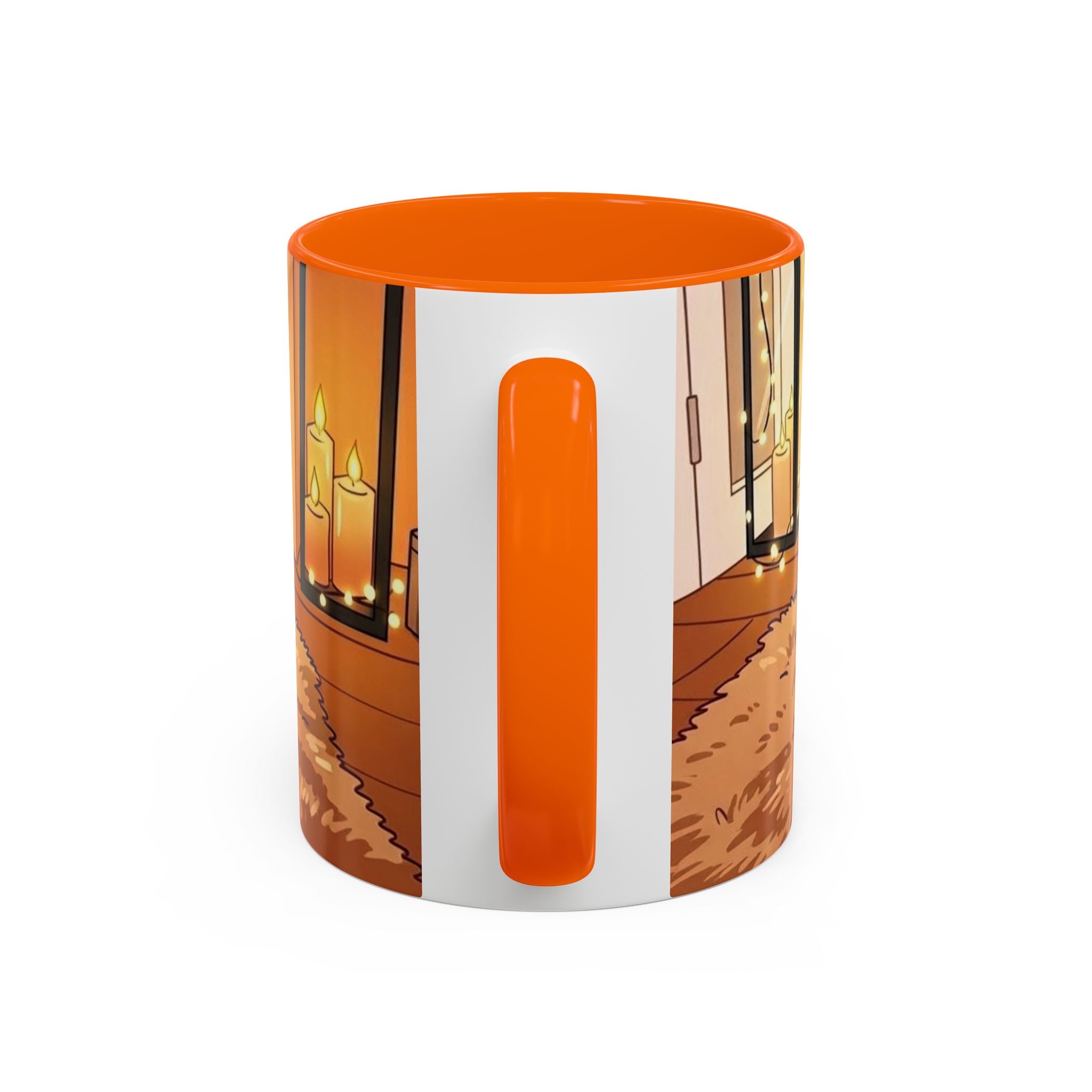 Cozy Fireplace Accent Coffee Mug — "Choose Cozy Every Day"