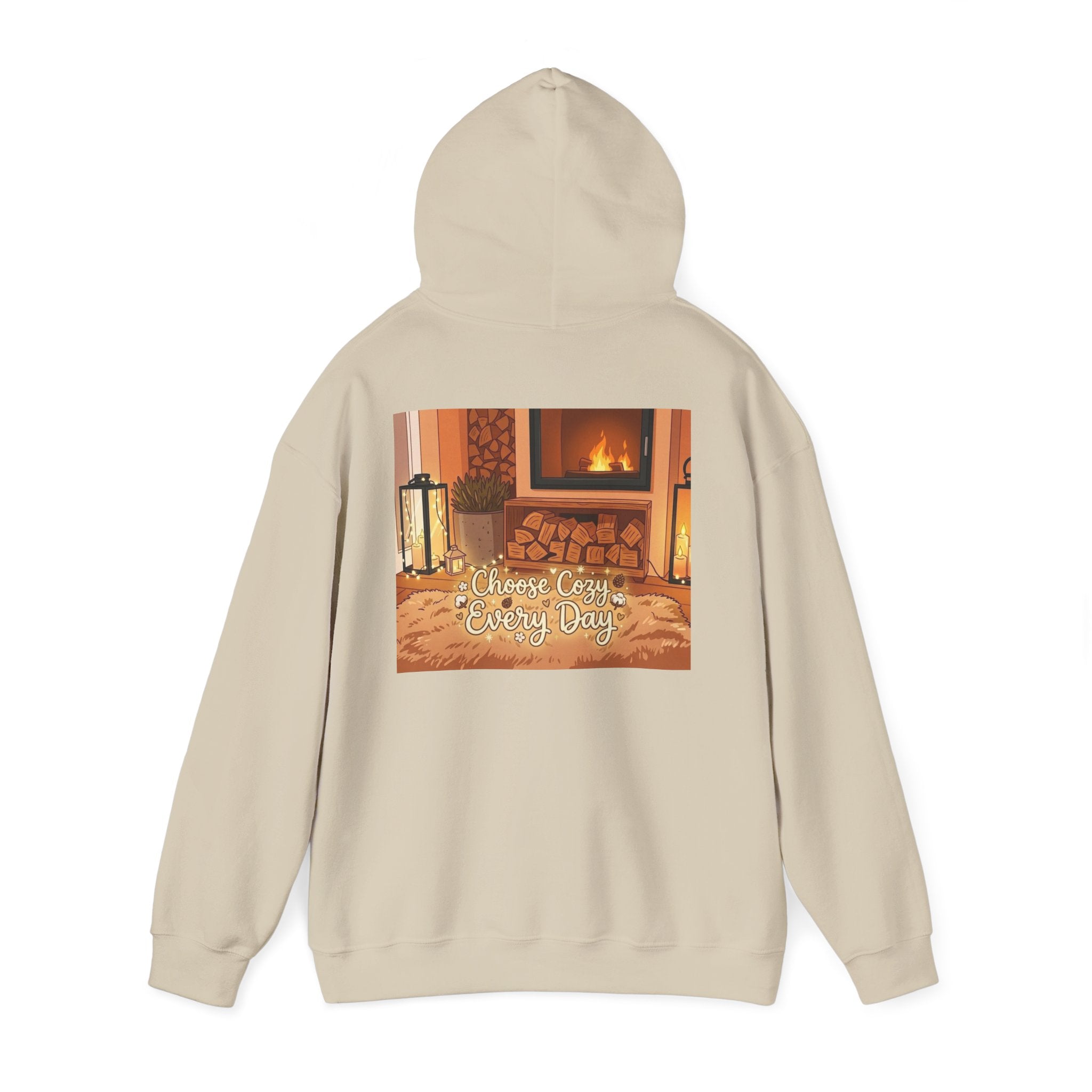 Hoodie — Cozy Fireplace 'Choose Cozy Every Day' Sweatshirt