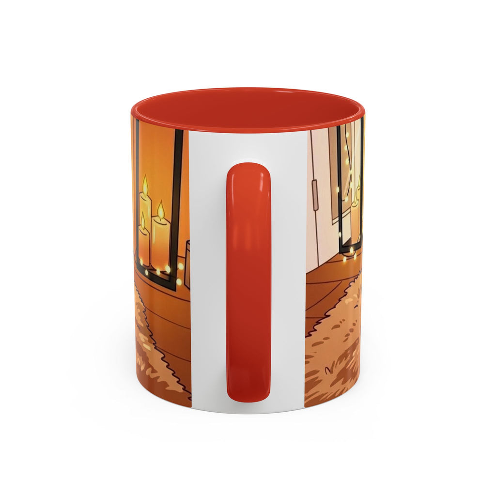 Cozy Fireplace Accent Coffee Mug — "Choose Cozy Every Day"