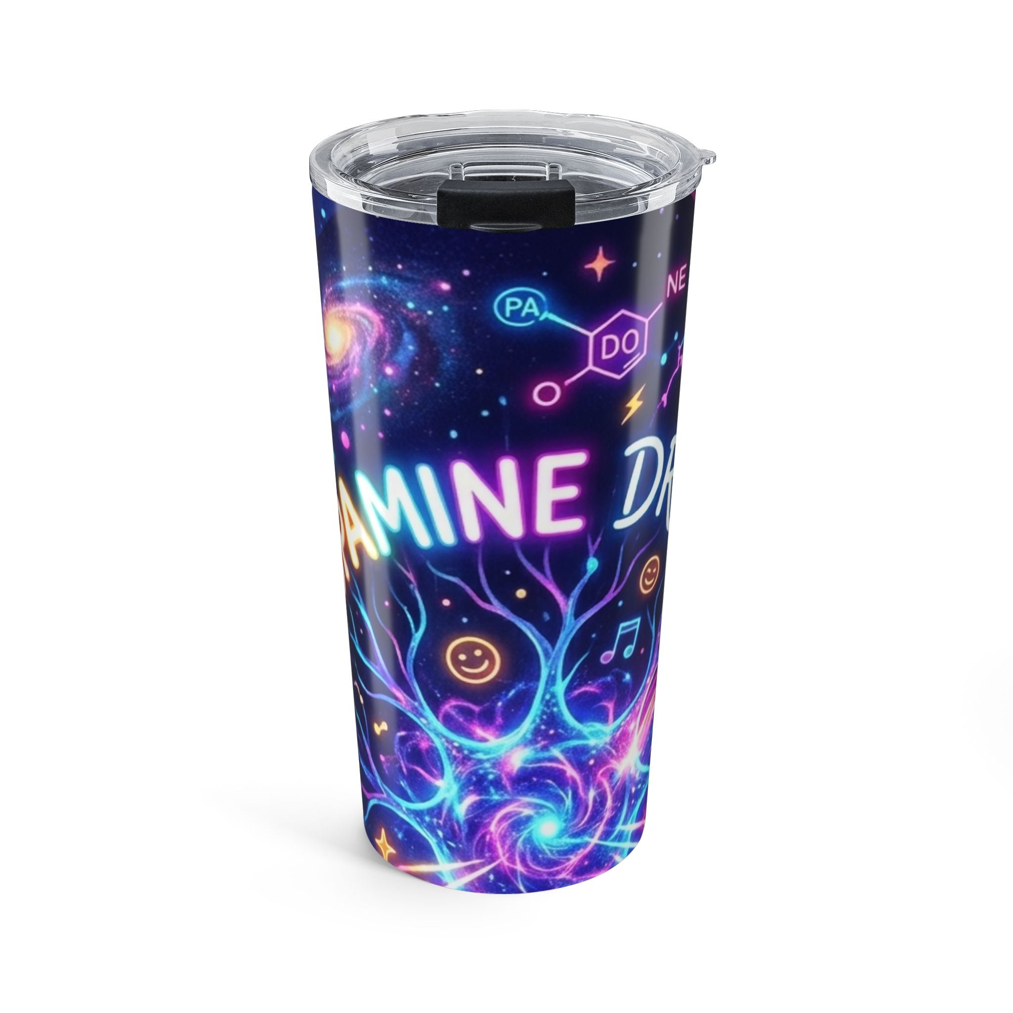 Dopamine Dream 20oz Tumbler — Neon Brainwave Insulated Travel Cup