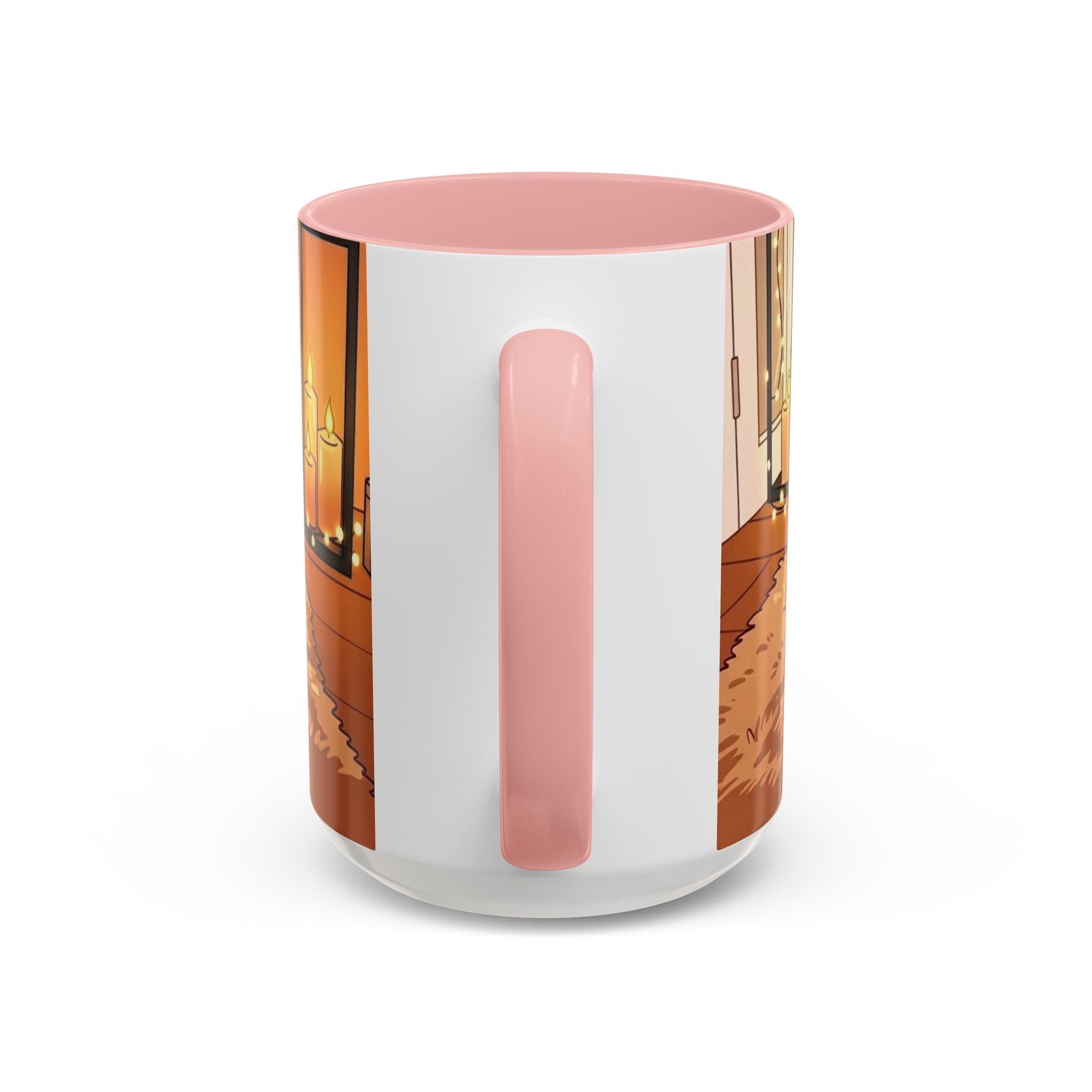 Cozy Fireplace Accent Coffee Mug — "Choose Cozy Every Day"