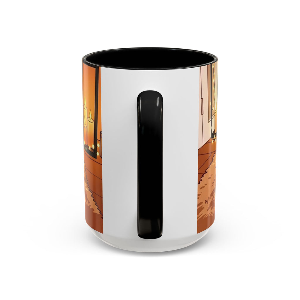 Cozy Fireplace Accent Coffee Mug — "Choose Cozy Every Day"