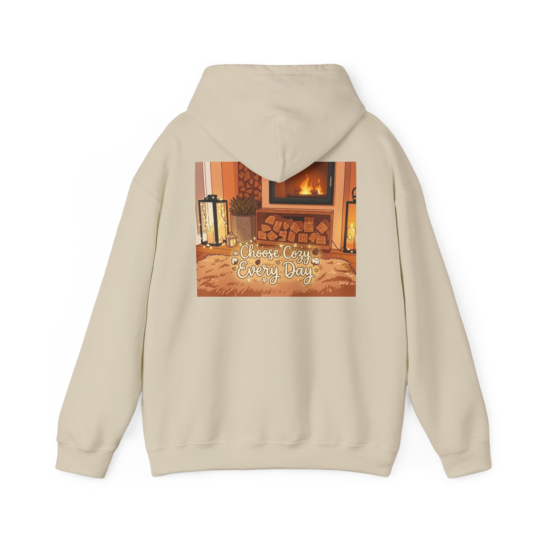 Hoodie — Cozy Fireplace 'Choose Cozy Every Day' Sweatshirt