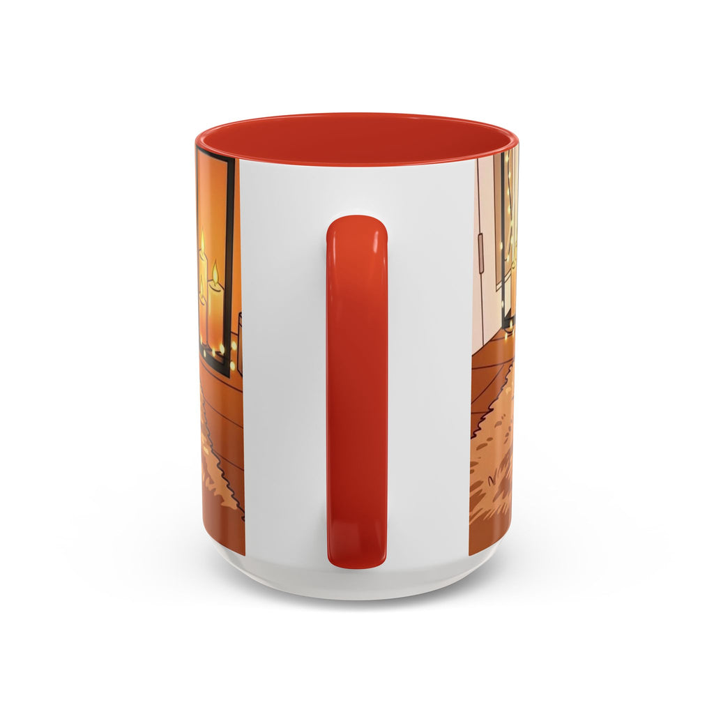 Cozy Fireplace Accent Coffee Mug — "Choose Cozy Every Day"