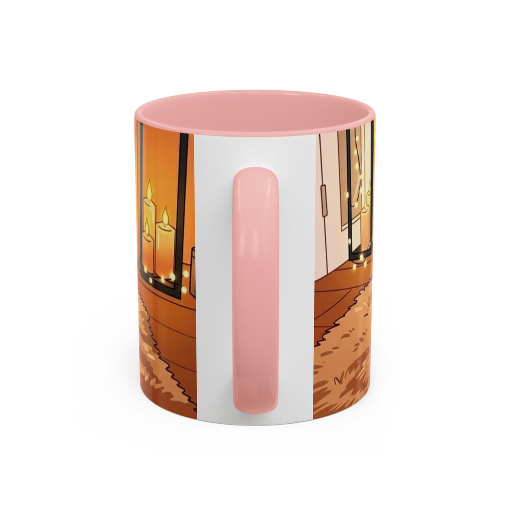 Cozy Fireplace Accent Coffee Mug — "Choose Cozy Every Day"