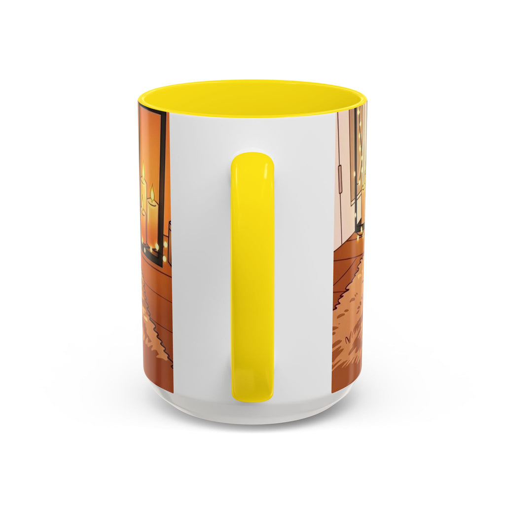 Cozy Fireplace Accent Coffee Mug — "Choose Cozy Every Day"