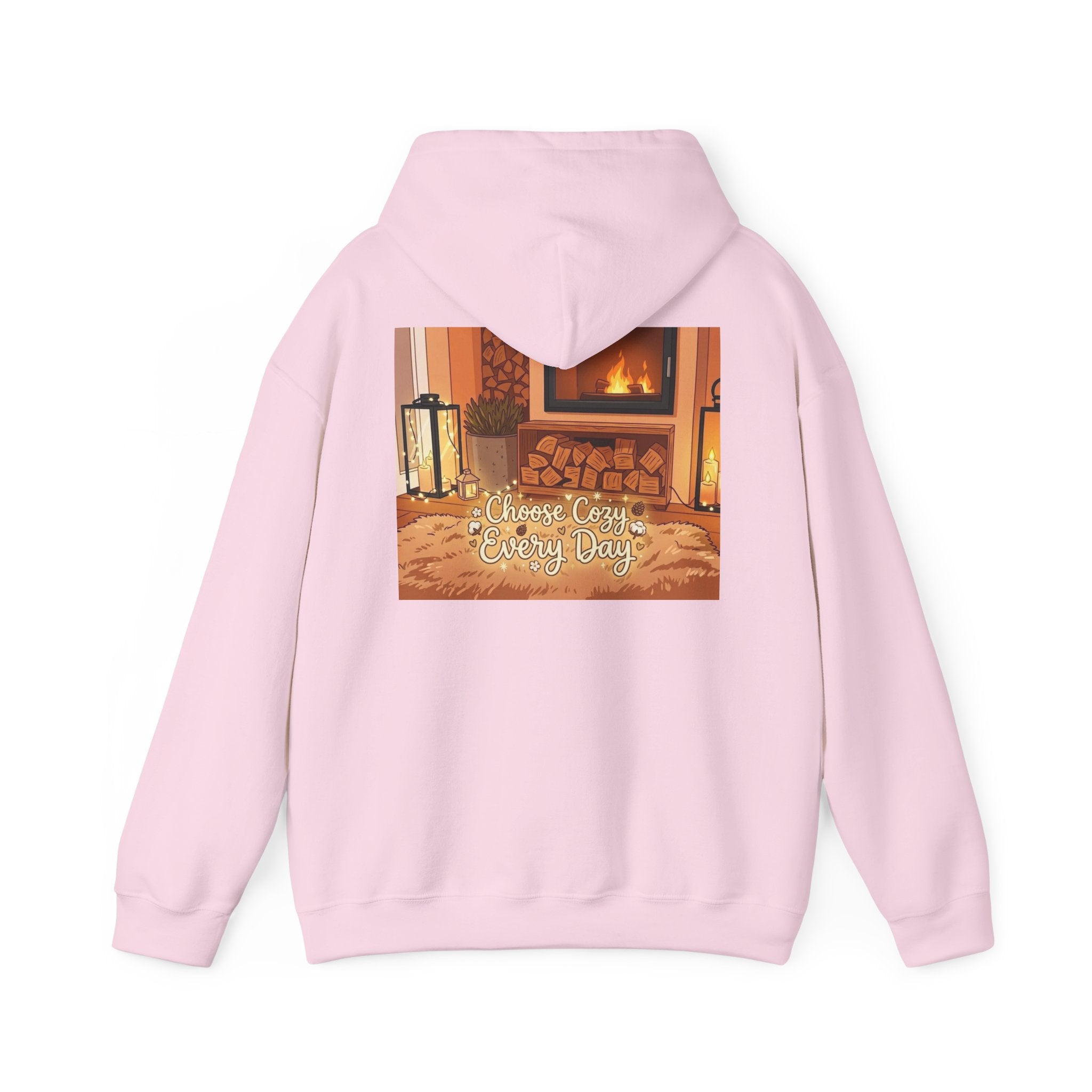 Hoodie — Cozy Fireplace 'Choose Cozy Every Day' Sweatshirt