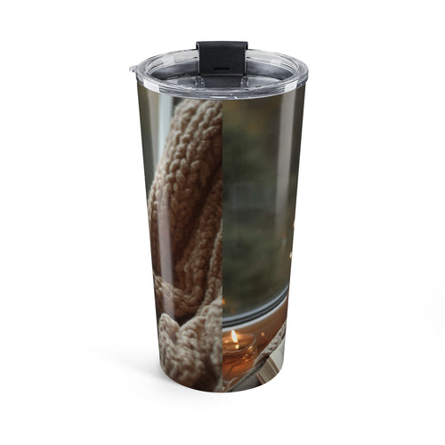 20oz Tumbler — "Sip, Smile, Slow Down" Cozy Knit Coffee Travel Mug