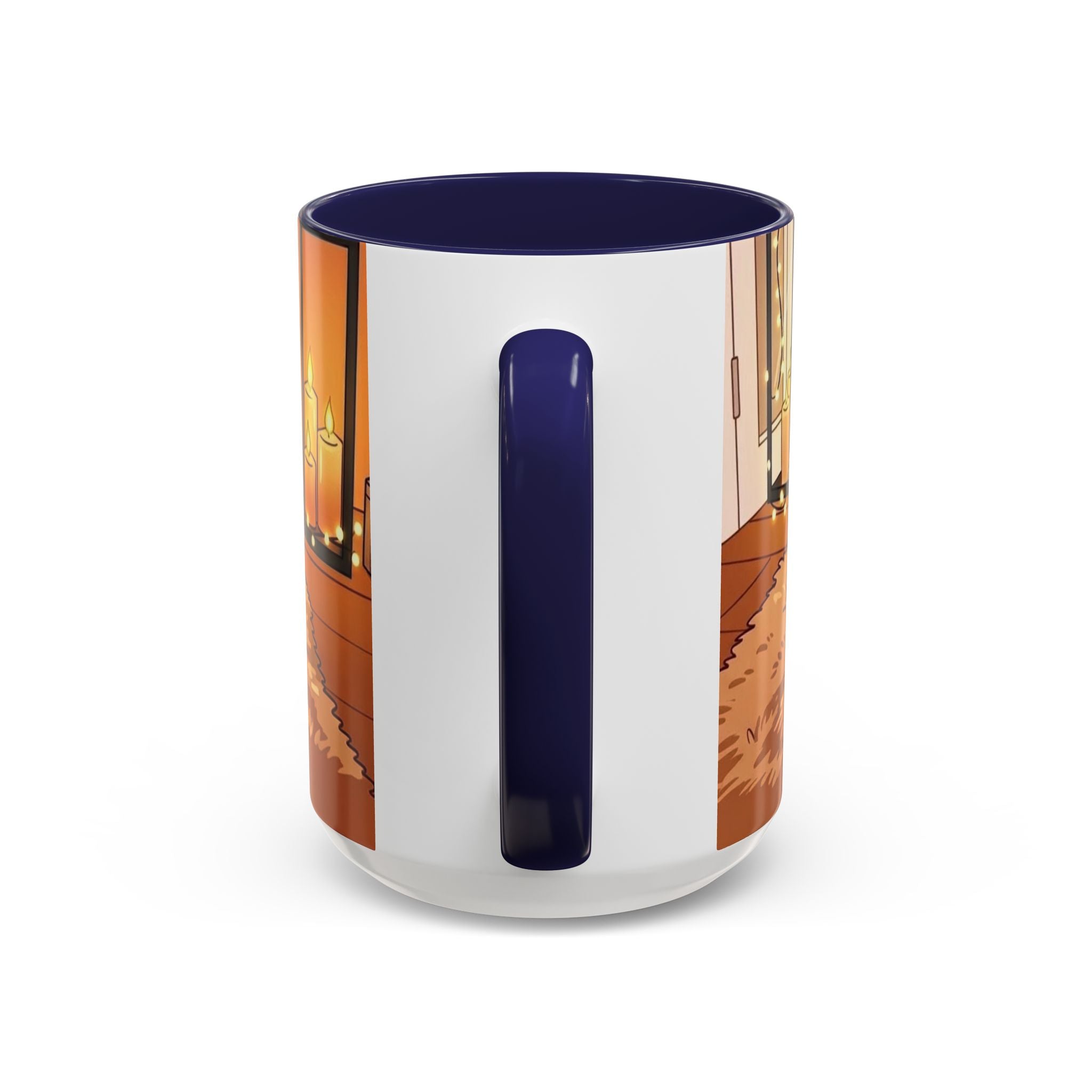 Cozy Fireplace Accent Coffee Mug — "Choose Cozy Every Day"