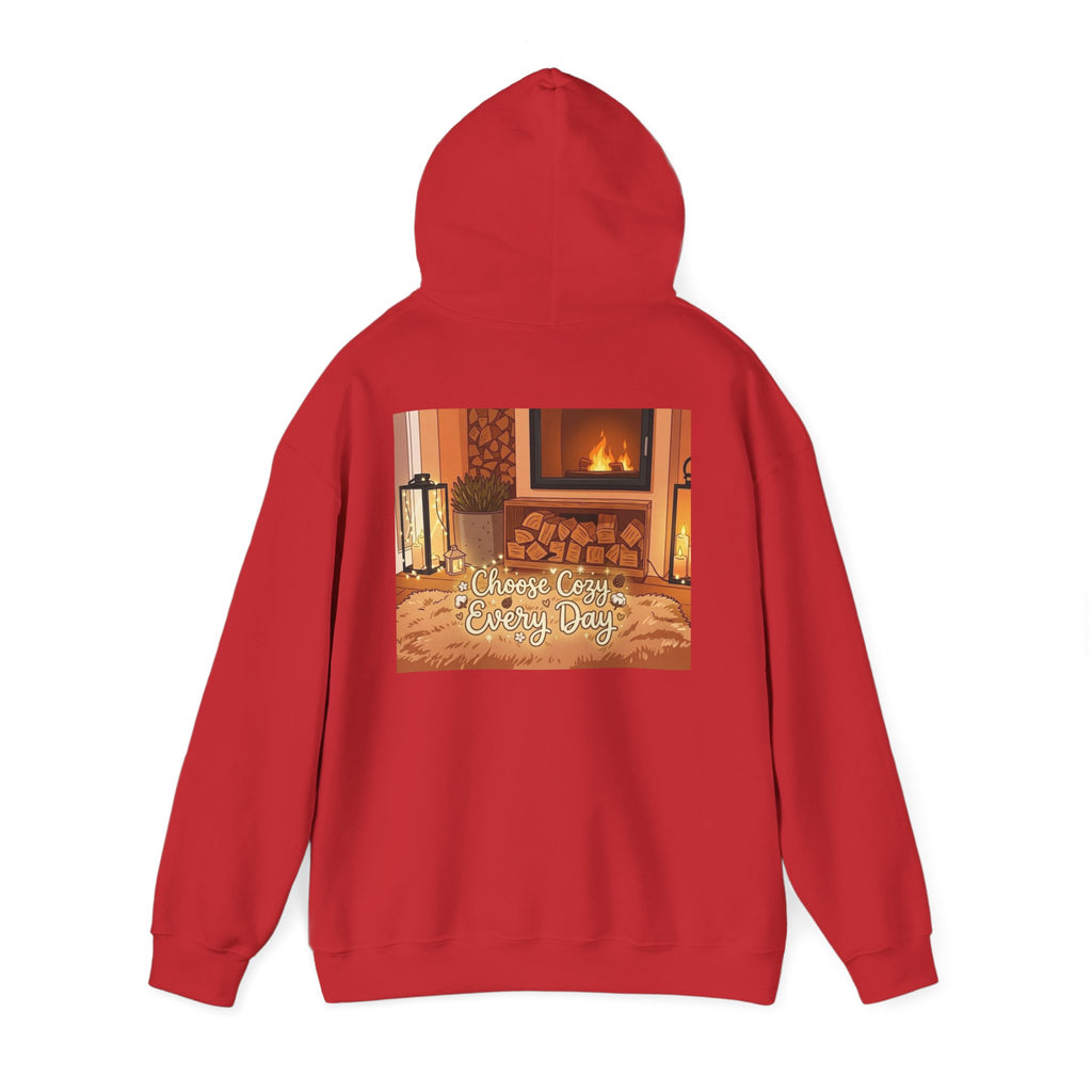 Hoodie — Cozy Fireplace 'Choose Cozy Every Day' Sweatshirt