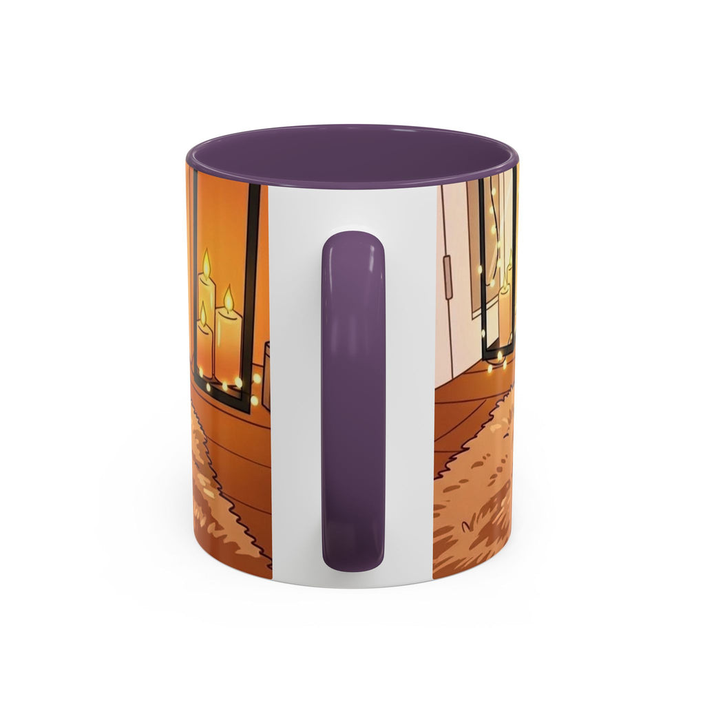 Cozy Fireplace Accent Coffee Mug — "Choose Cozy Every Day"