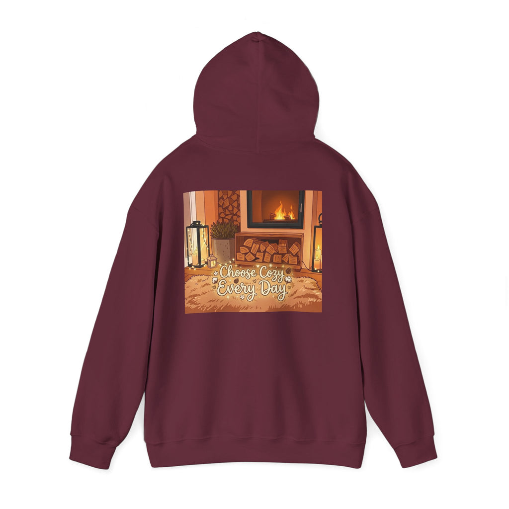 Hoodie — Cozy Fireplace 'Choose Cozy Every Day' Sweatshirt